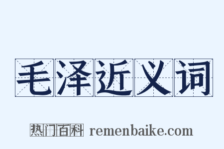 毛泽近义词是什么意思的图片